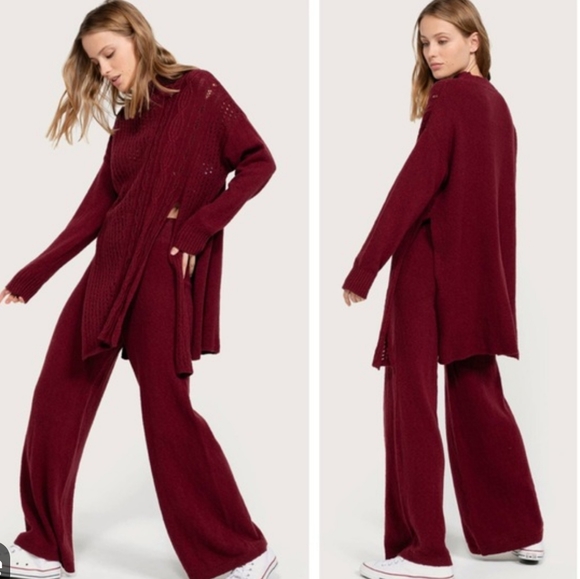 *Updated Pics!* Free People Harper Knit Set in Pretty Berry - Large - Picture 7 of 16